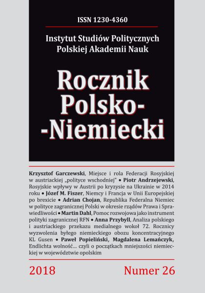 Okładka Rocznika Polsko-Niemieckiego nr 26